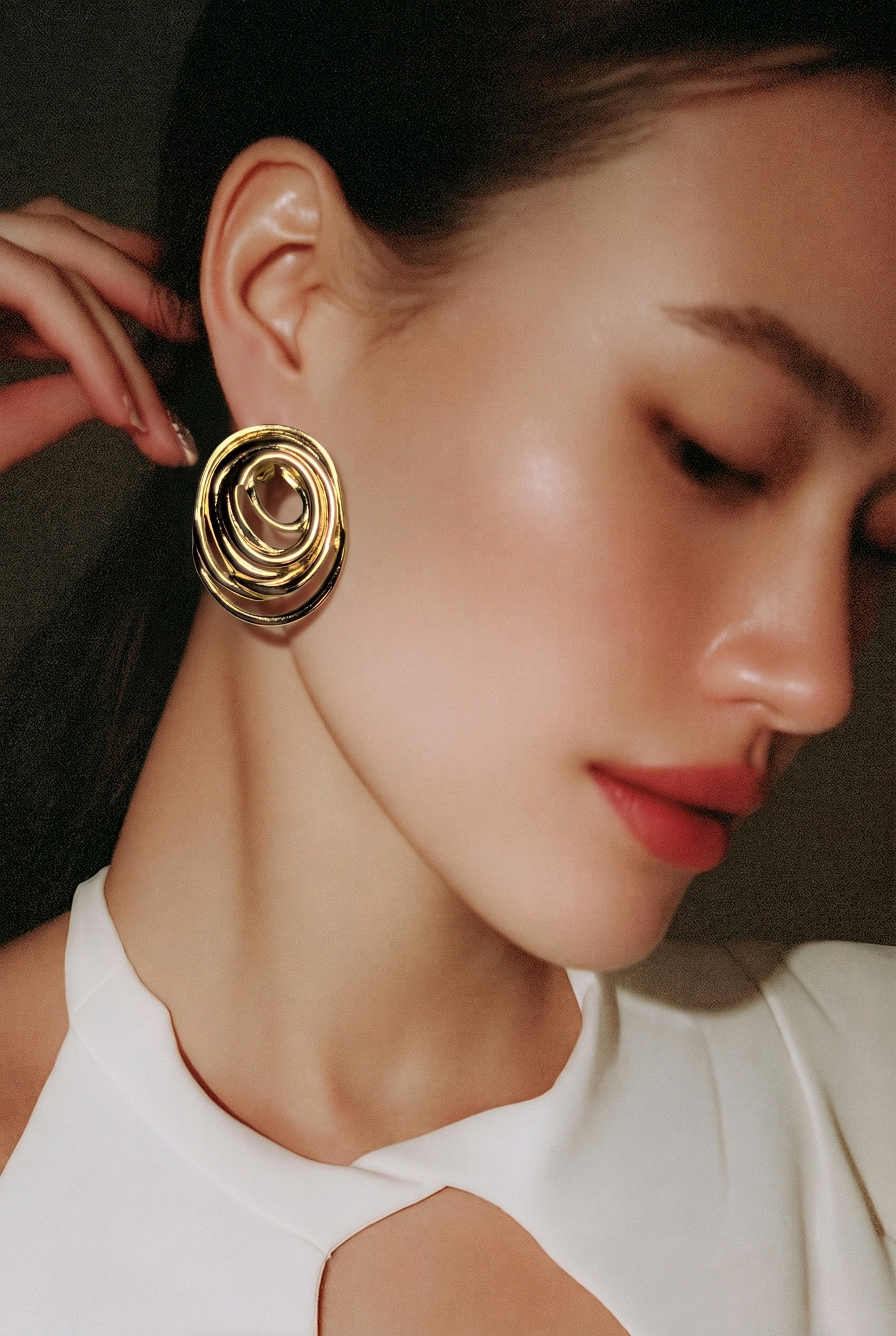 Spiral Line Earrings