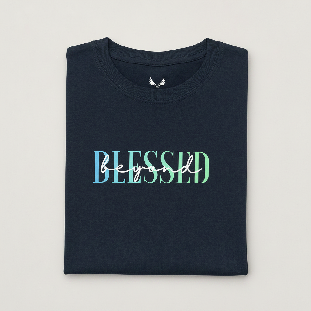 Beyond Blessed T-Shirt - Gradient Green Design
