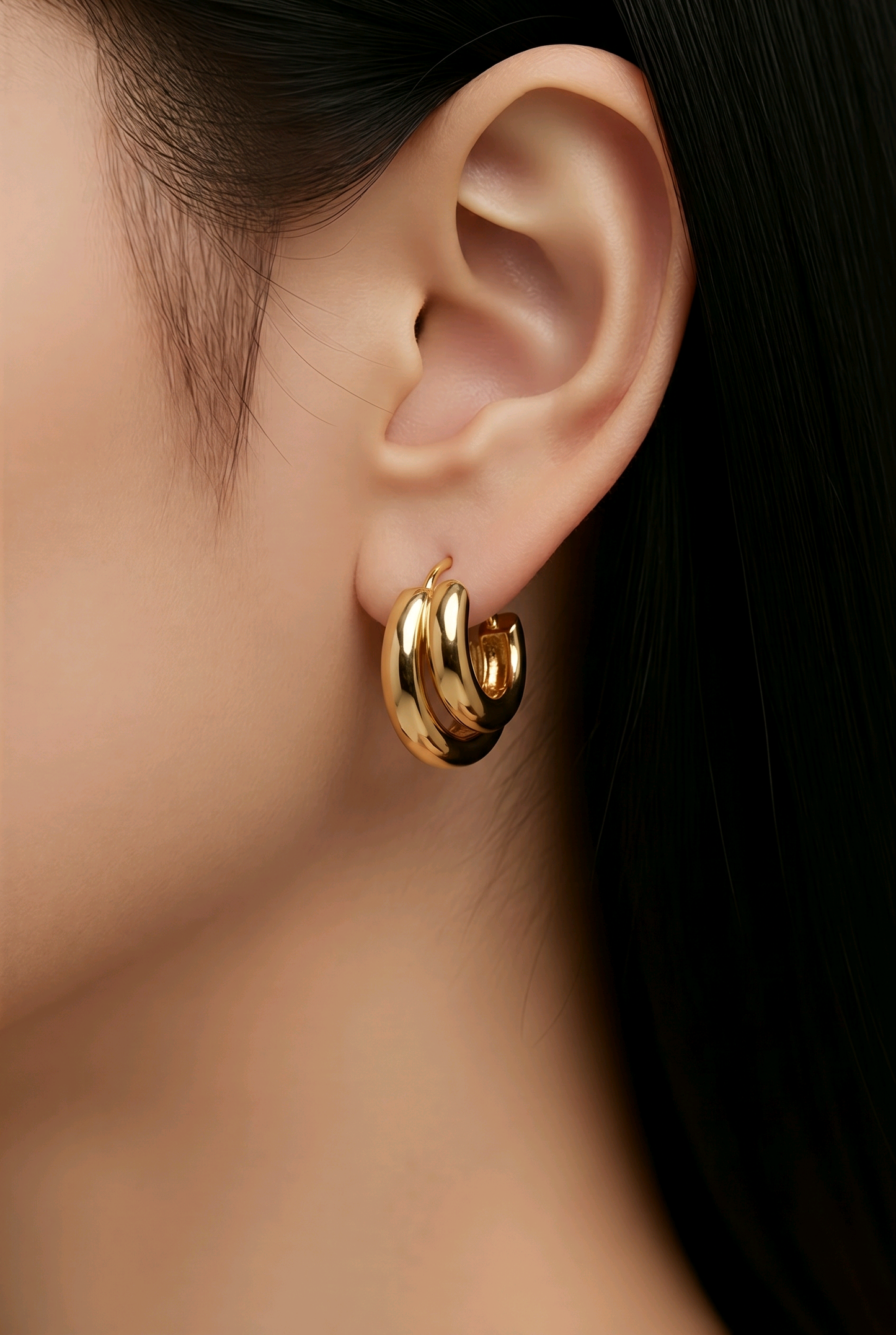Double Layer Earrings for Elegant Style and Versatile Wear
