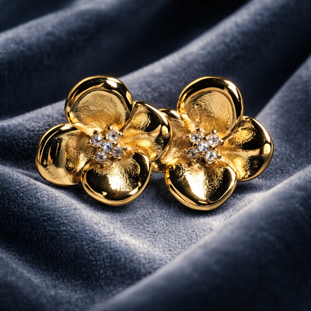 Flower Stud Earrings for Elegant Everyday Wear