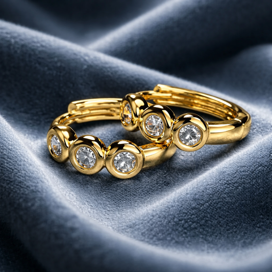 Zirconia Poligon Hoop Earrings for Elegant Style and Shine