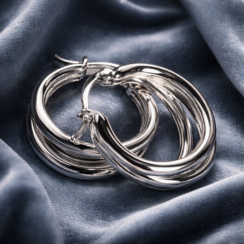 Triple-layer Hoop Earrings