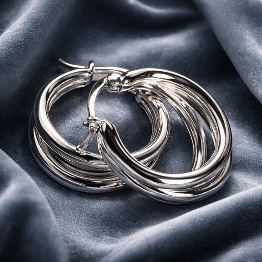 Triple-Layer Hoop Earrings for Stylish Elegance