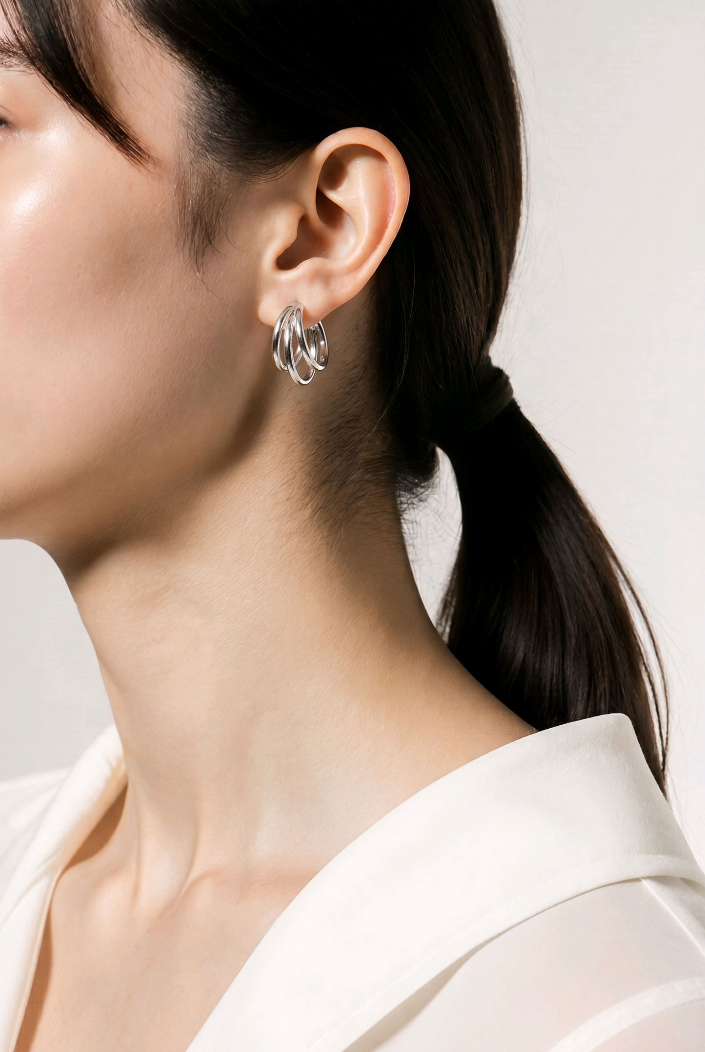 Triple-layer Hoop Earrings