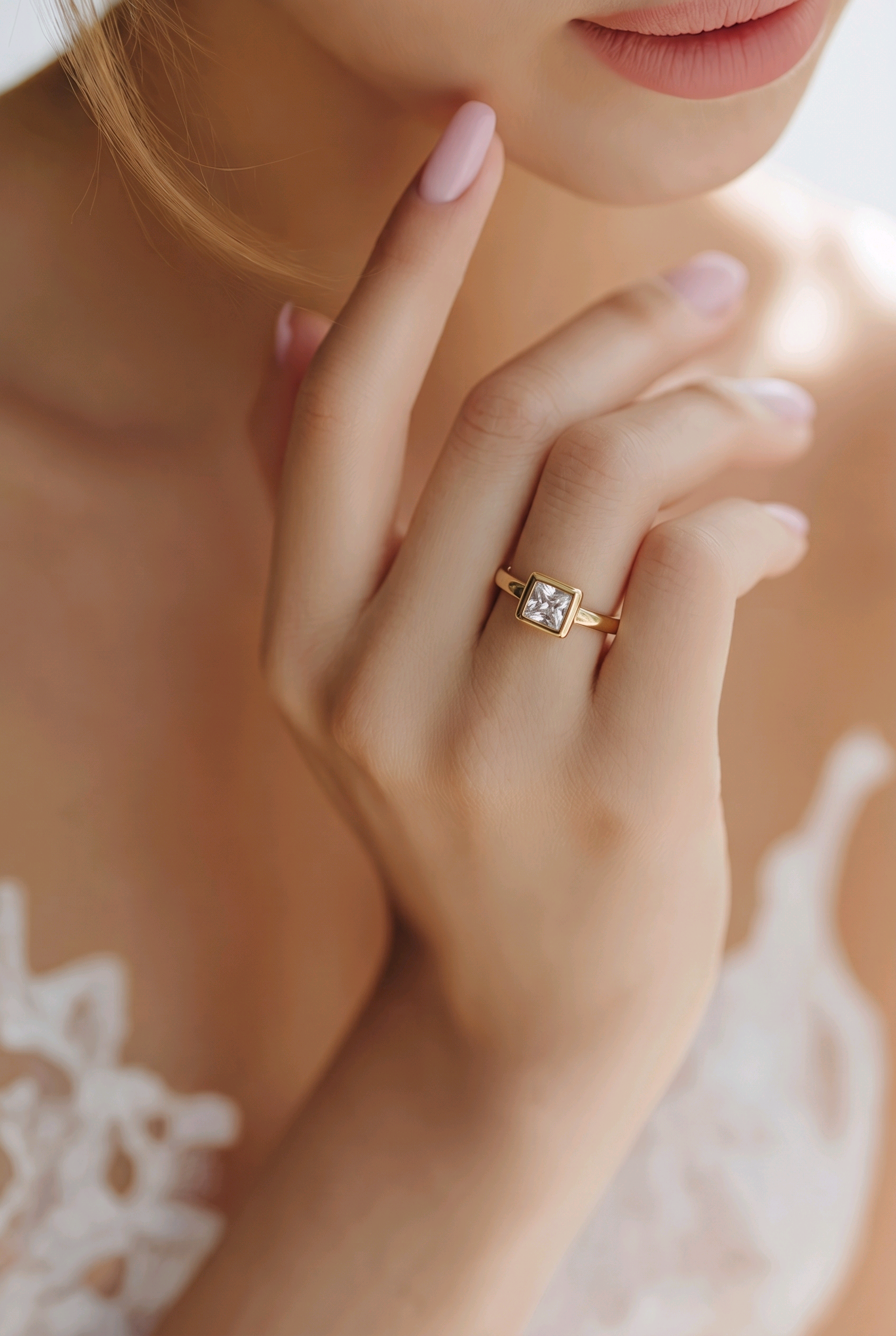 Square Zirconia Ring