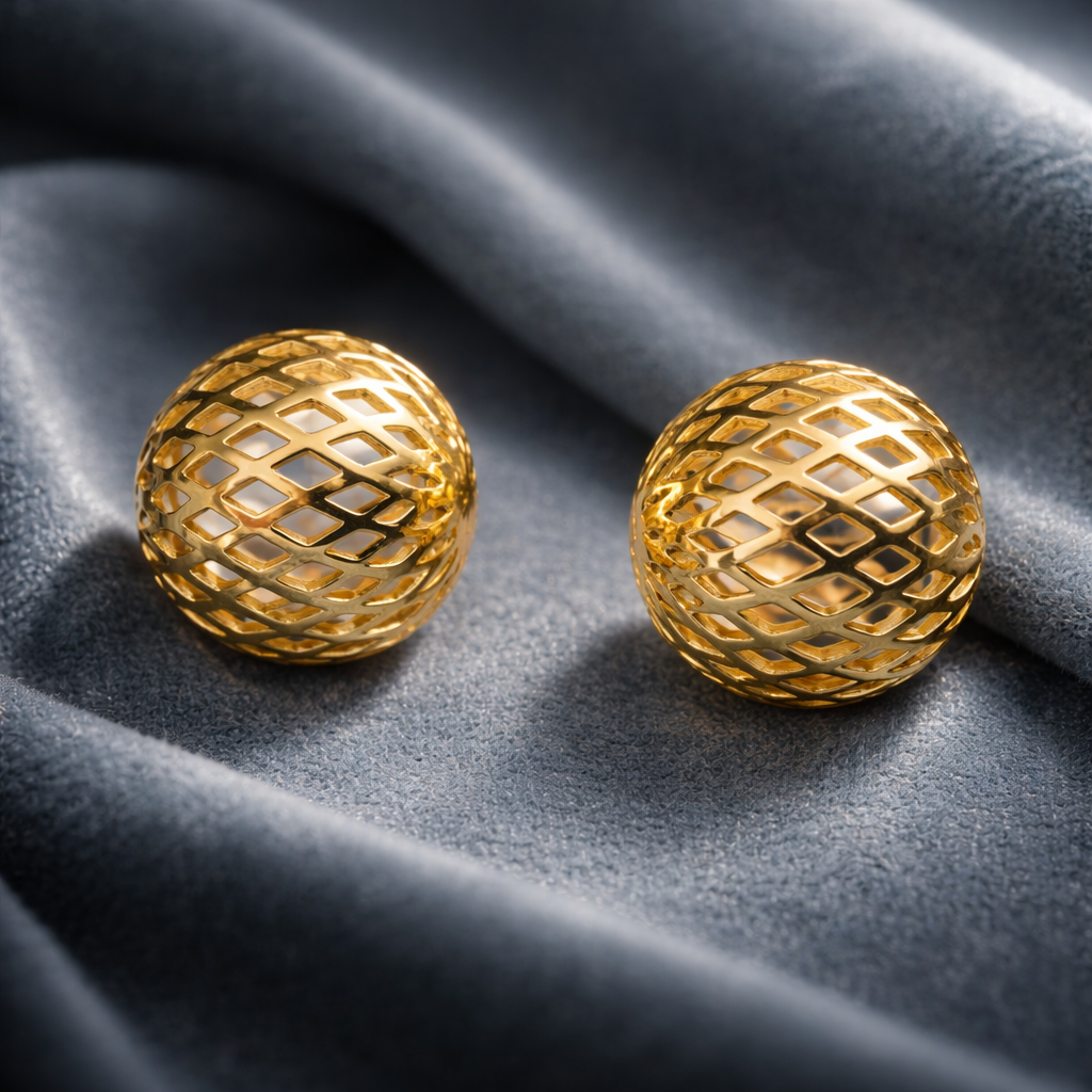 Semi Circle Grid Earrings for Stylish Elegance and Modern Design