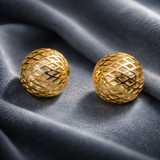 Semi Circle Grid Earrings for Stylish Elegance and Modern Design