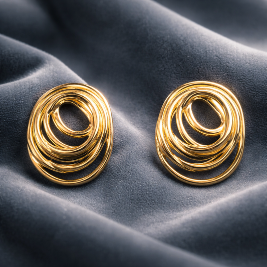 Spiral Line Earrings – Elegant Twisted Design for a Stylish Look