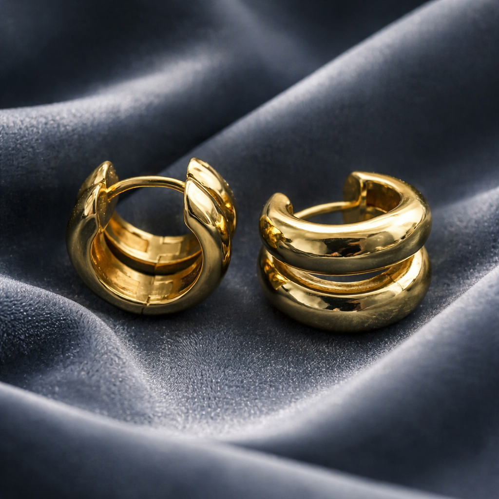 Double Layer Earrings for Elegant Style and Versatile Wear