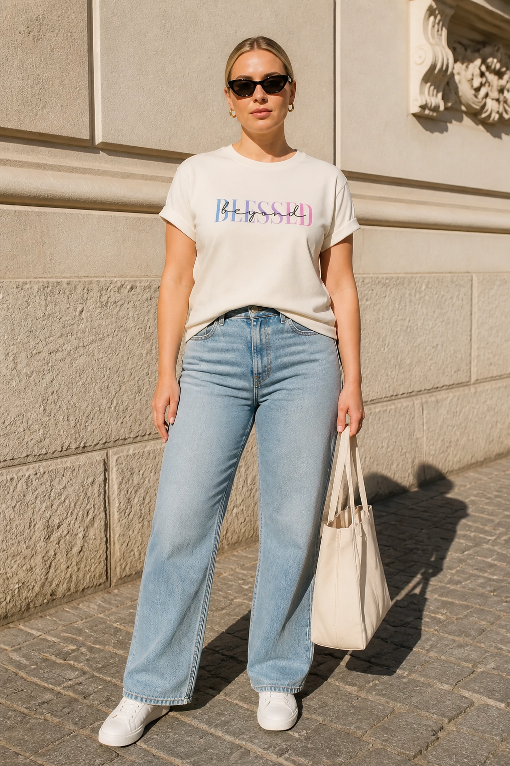 Beyond Blessed T-Shirt Gradient Pink