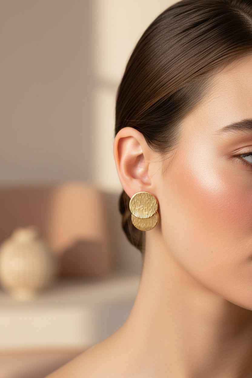 Double Circles Hoop Earrings for Elegant Style
