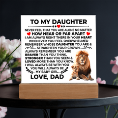 To My Daughter Braver – Acrylic Square