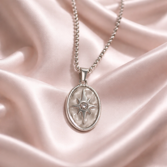 Oval Stainless Steel Necklace for Timeless Elegance