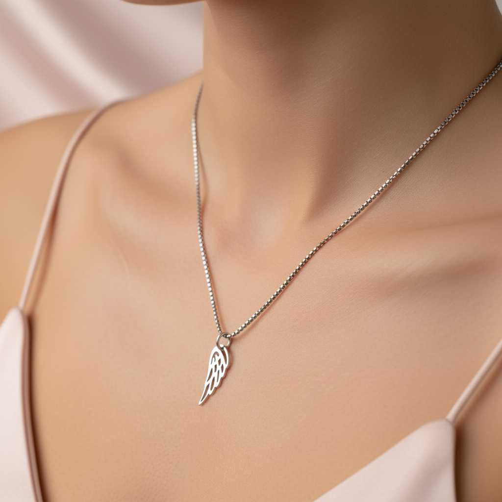 Stainless Steel Wing Necklace - Elegant and Durable Jewelry for Every Occasion