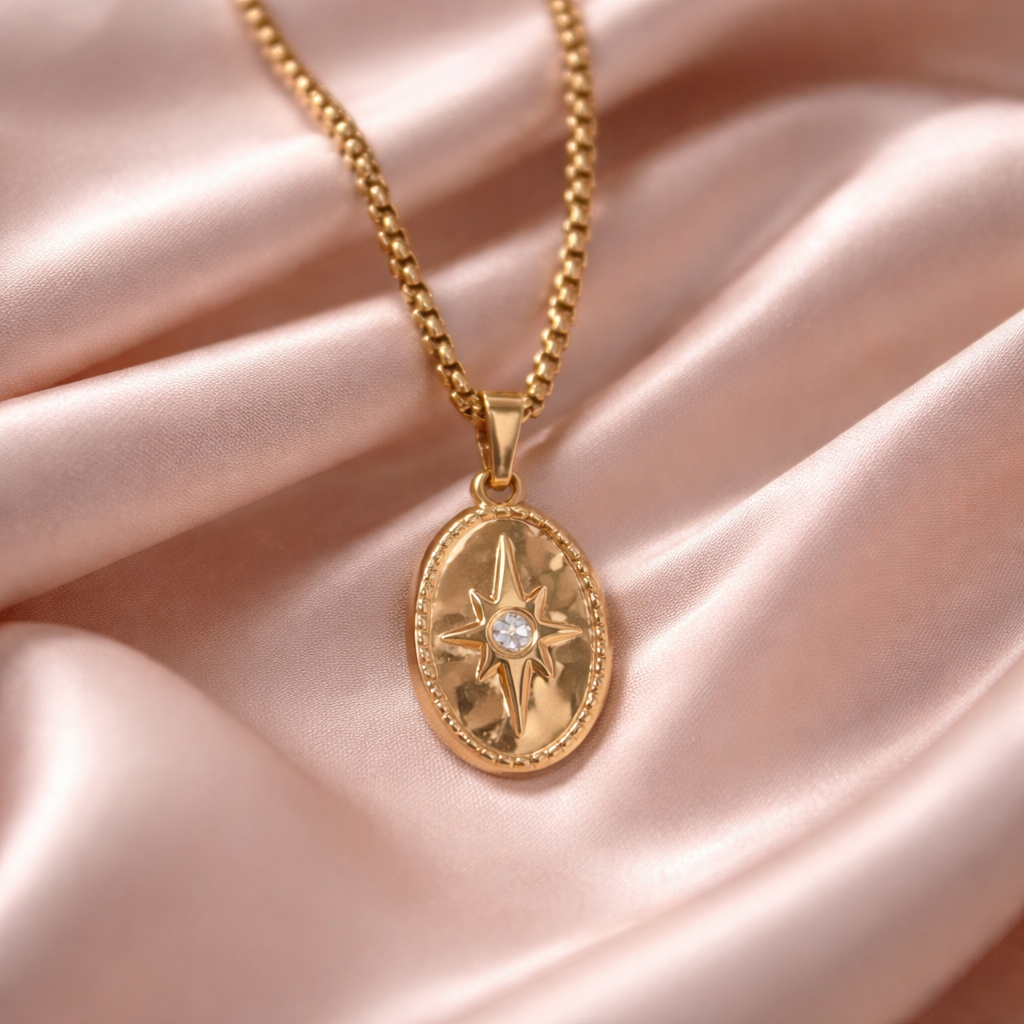 Oval Stainless Steel Necklace for Timeless Elegance